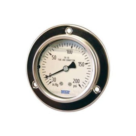 WIKA INSTRUMENT 2.5" Type 233.55 3,000PSI/BAR Gauge - 1/4" NPT LBM Stainless Steel 4283273